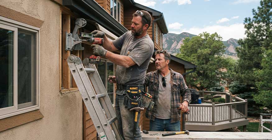 Awnings You Can Install Yourself Awnings You Can Install Yourself? two installers mounting retractable awning bracket into wall framing