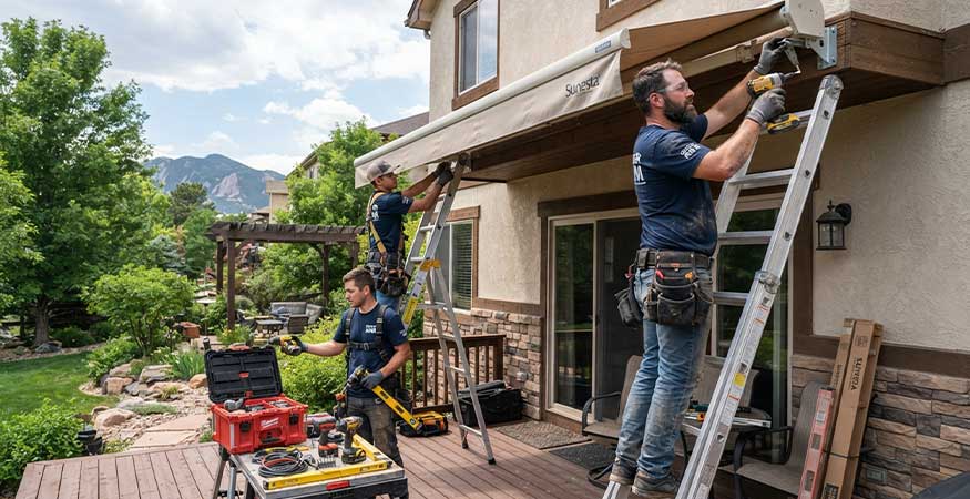 Best Awning Company installation crew Denver