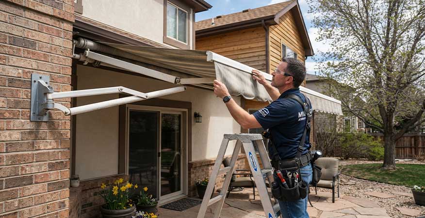 spring awning inspection after Colorado winter